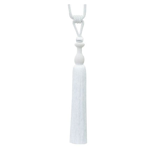 Jones Principal Adena Large Tassel Tieback - White