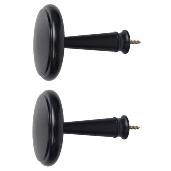 Jones Shore Wooden Curtain Holdbacks (Pair) - Black