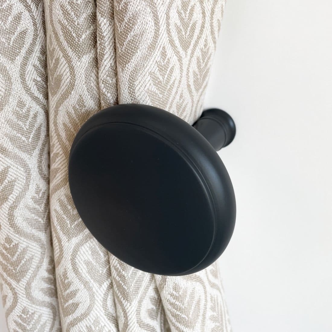 Jones Shore Wooden Curtain Holdbacks (Pair) - Black