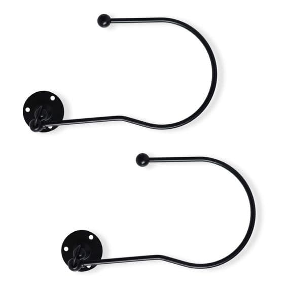 Jones Swing Embrace Metal Curtain Holdbacks (Pair) - Matt Black