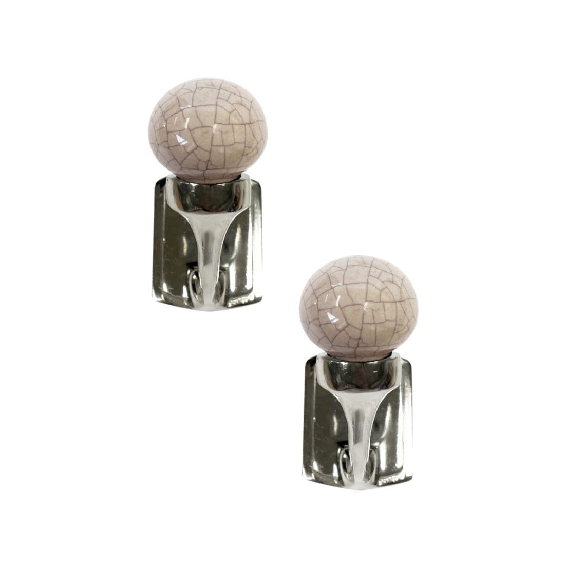 Laura Ashley Bertie Metal Curtain Tieback Hooks (Pair) - Pale Slate