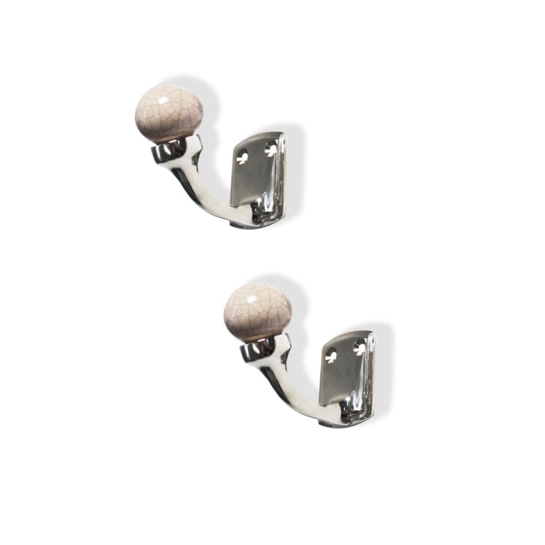 Laura Ashley Bertie Metal Curtain Tieback Hooks (Pair) - Pale Slate