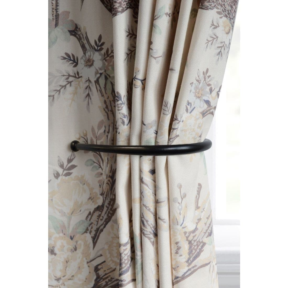 Laura Ashley Metal Curtain Holdbacks (Pair) - Black