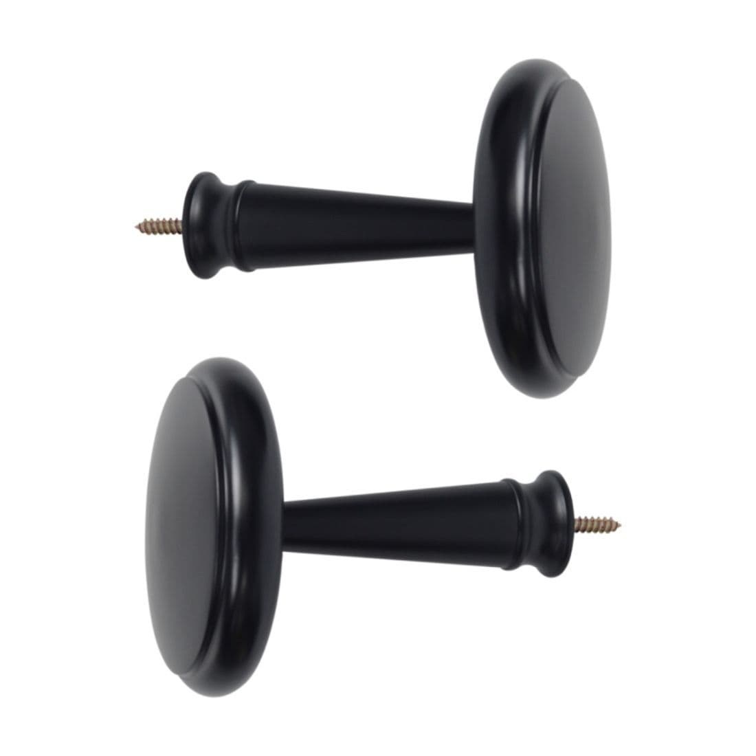 Laura Ashley Ribbed Ball Wooden Curtain Holdbacks (Pair) - Black