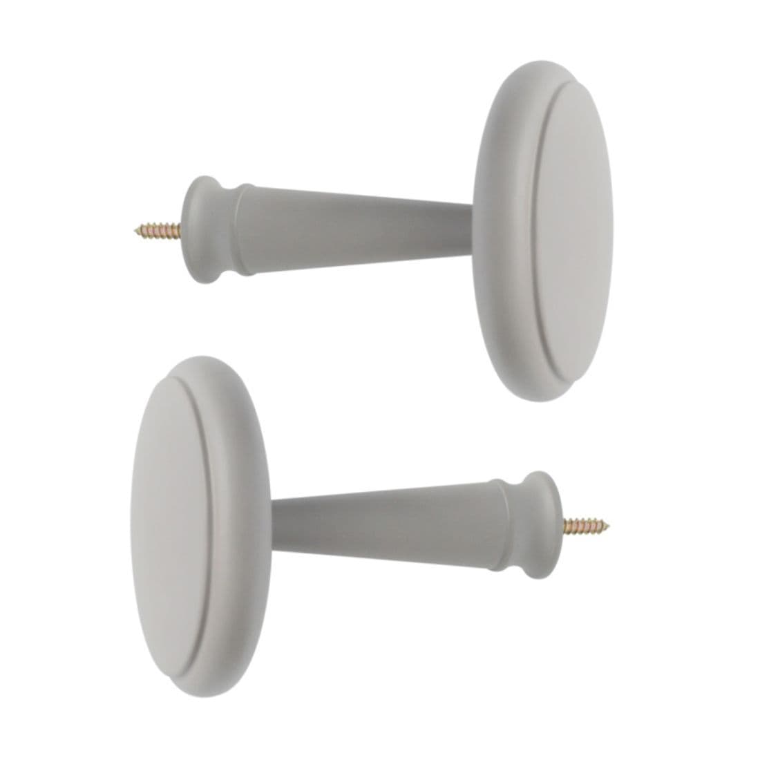 Laura Ashley Ribbed Ball Wooden Curtain Holdbacks (Pair) - Pale Dove Grey