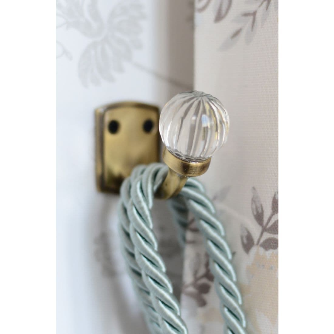 Laura Ashley Vivien Metal Curtain Tieback Hooks (Pair) - Antique Brass