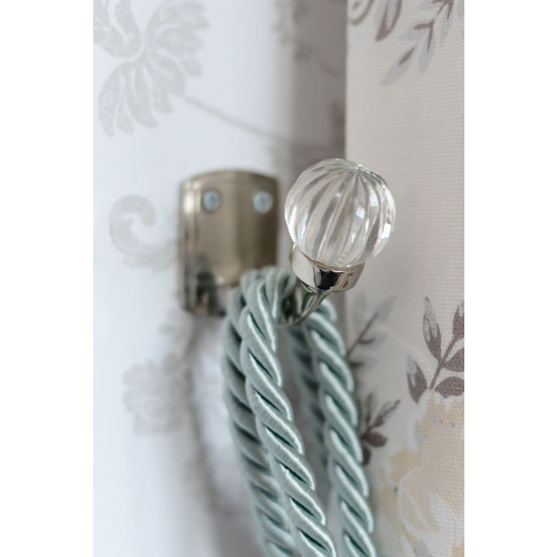Laura Ashley Vivien Metal Curtain Tieback Hooks (Pair) - Chrome