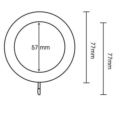 Modern Country 45mm Wooden Curtain Rings (Pack of 6) - Brushed Ivory