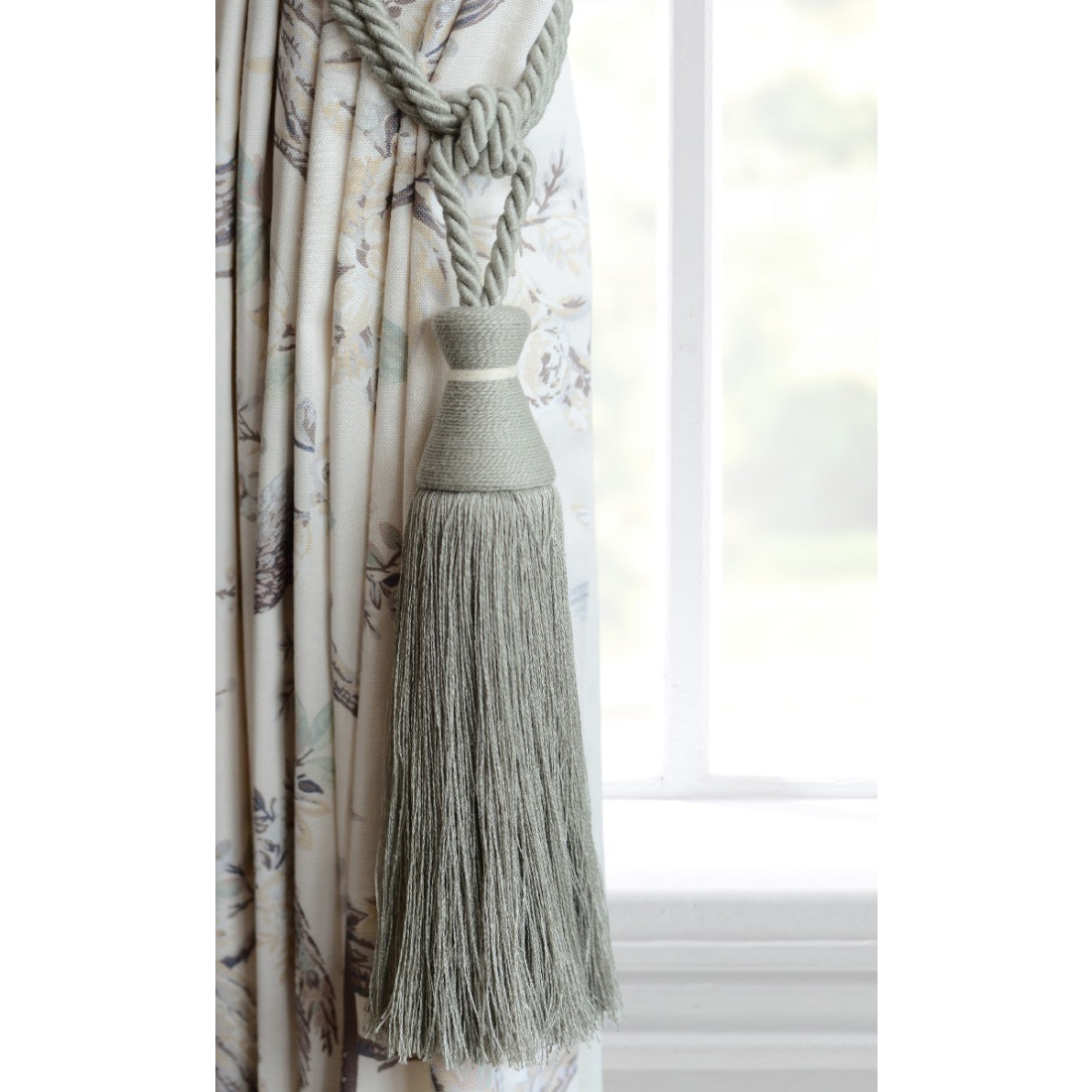 Laura Ashley Rhiannon Tassel Tieback - Pale Grey Green