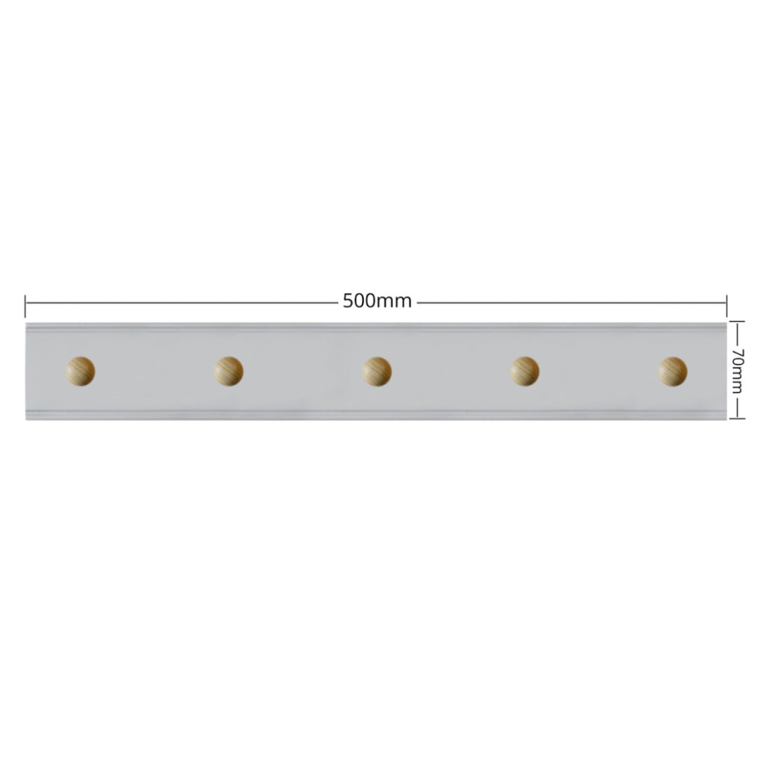 Laura Ashley Ribbed 5 Peg Coat Hook - Pale Dove Grey
