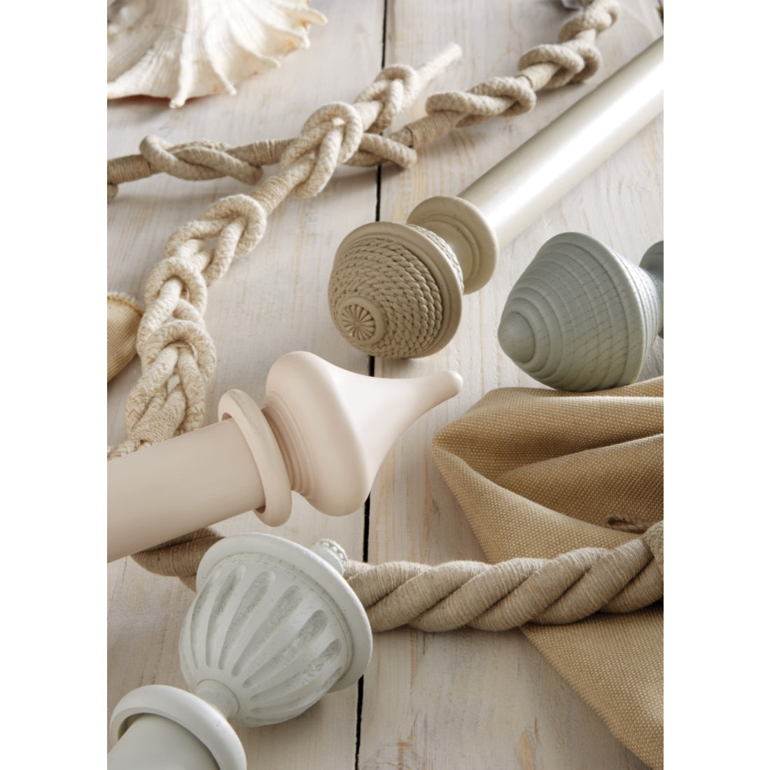Jones Seychelles Wooden Curtain Holdback - Truffle