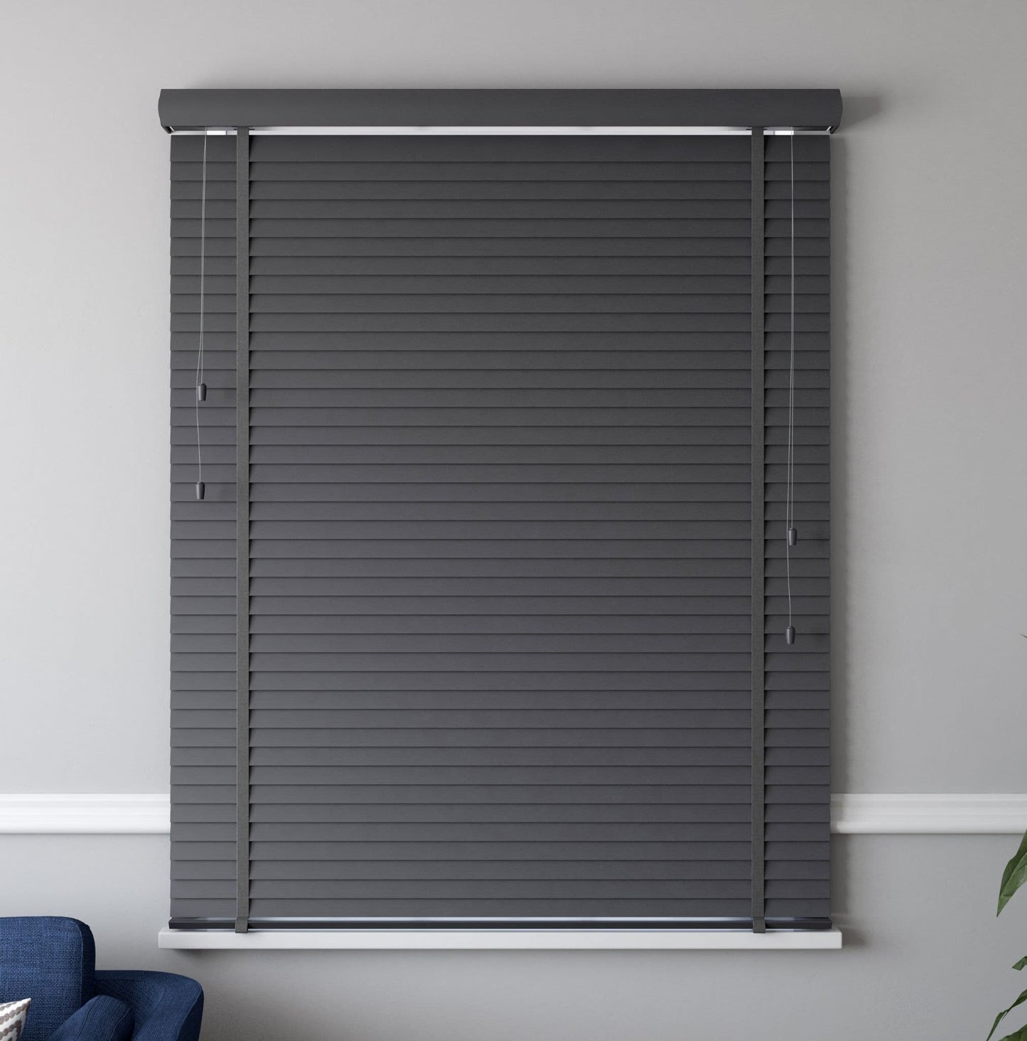 Speedy 50mm Faux Wood PVC Venetian Blind - Slate