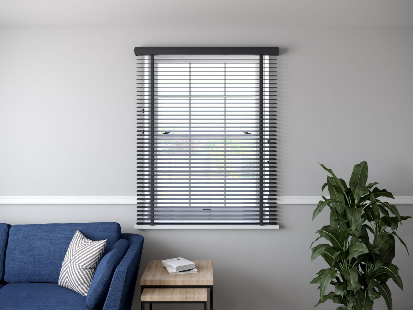Speedy 50mm Faux Wood PVC Venetian Blind - Slate