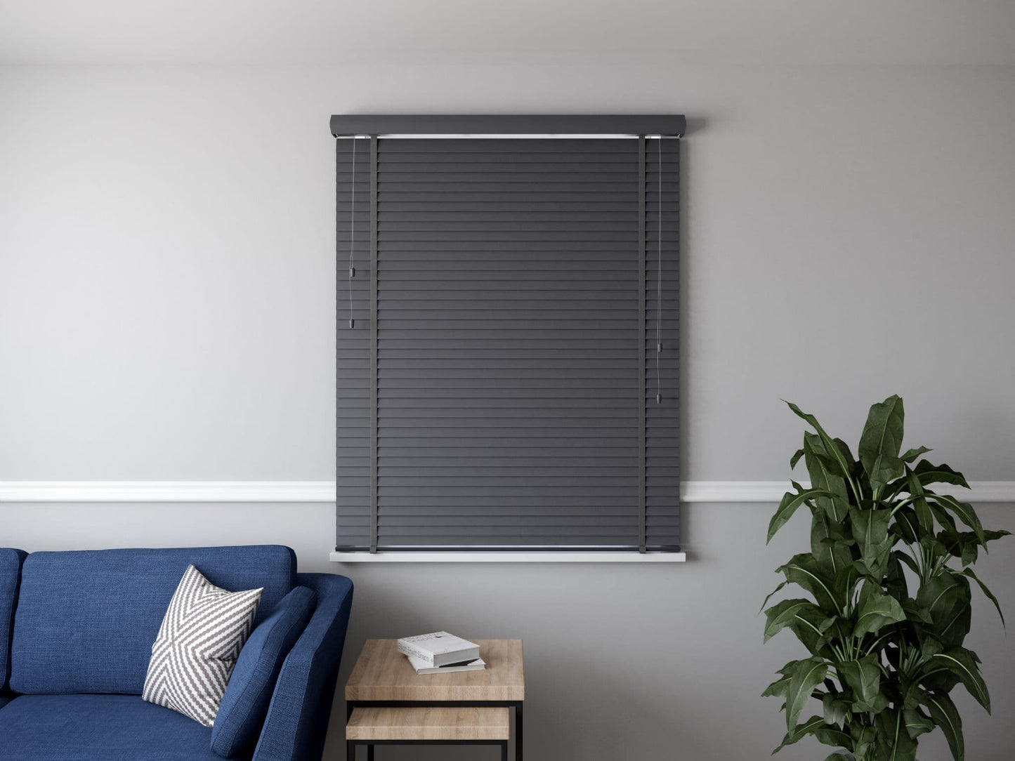 Speedy 50mm Faux Wood PVC Venetian Blind - Slate
