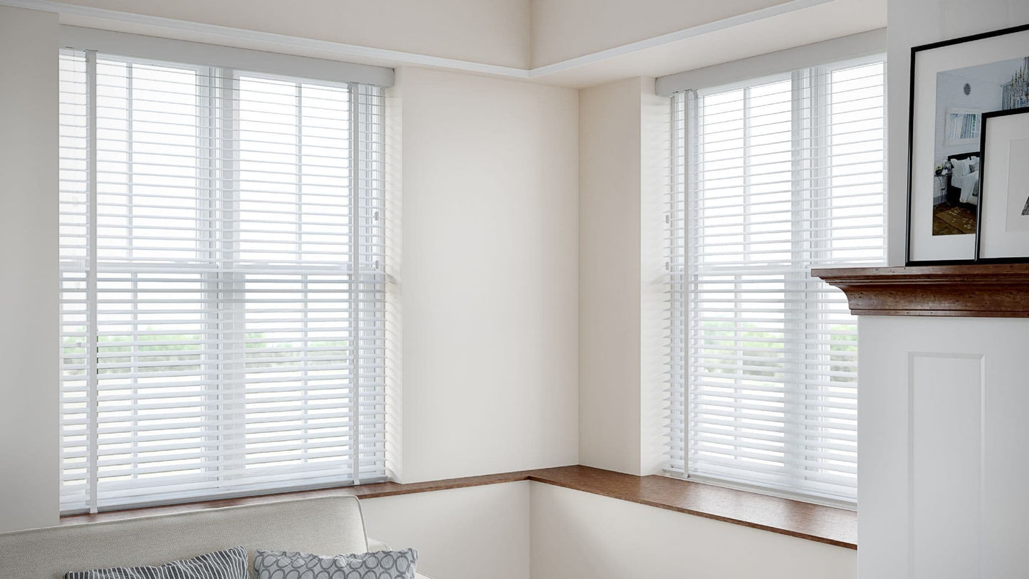Speedy 50mm Faux Wood PVC Venetian Blind - White