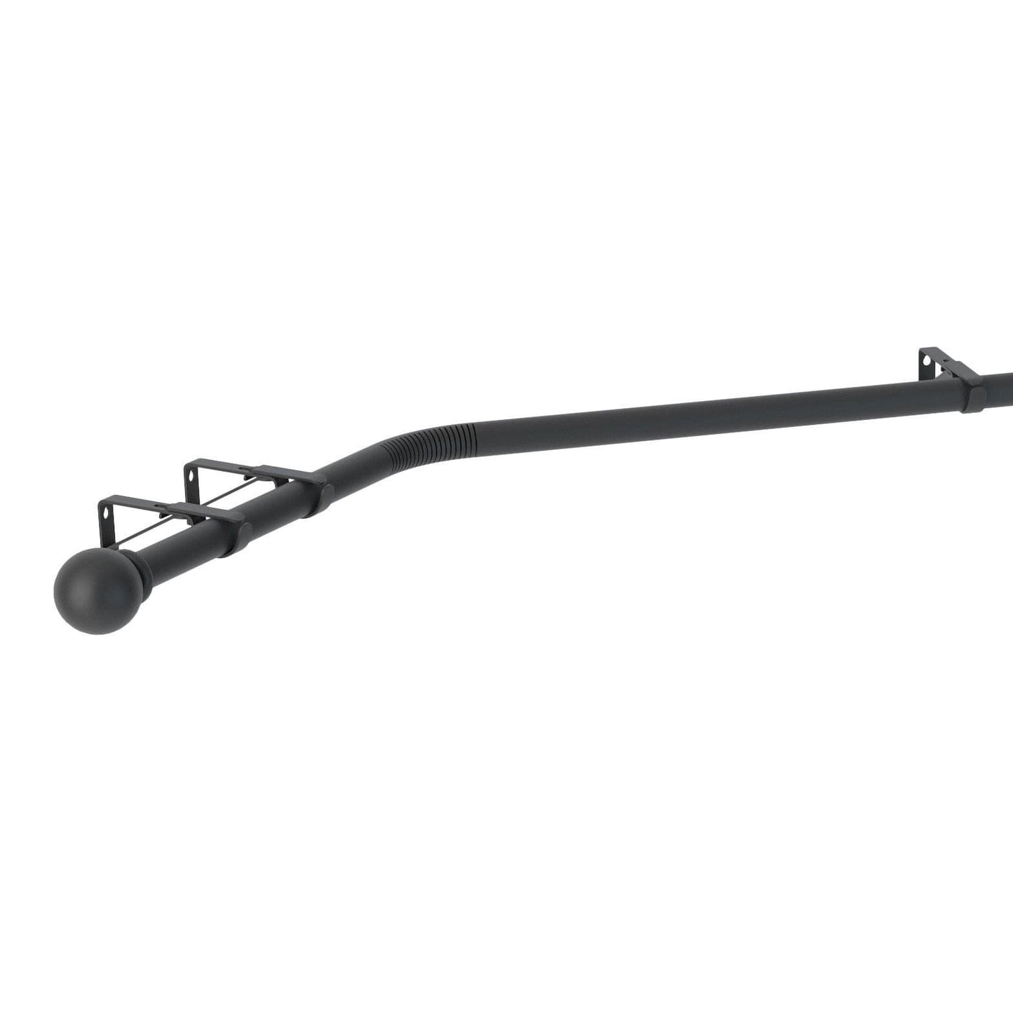 Speedy Ball 28mm 3-Sided Eyelet Bay Window Curtain Pole 400cm - Matt Black