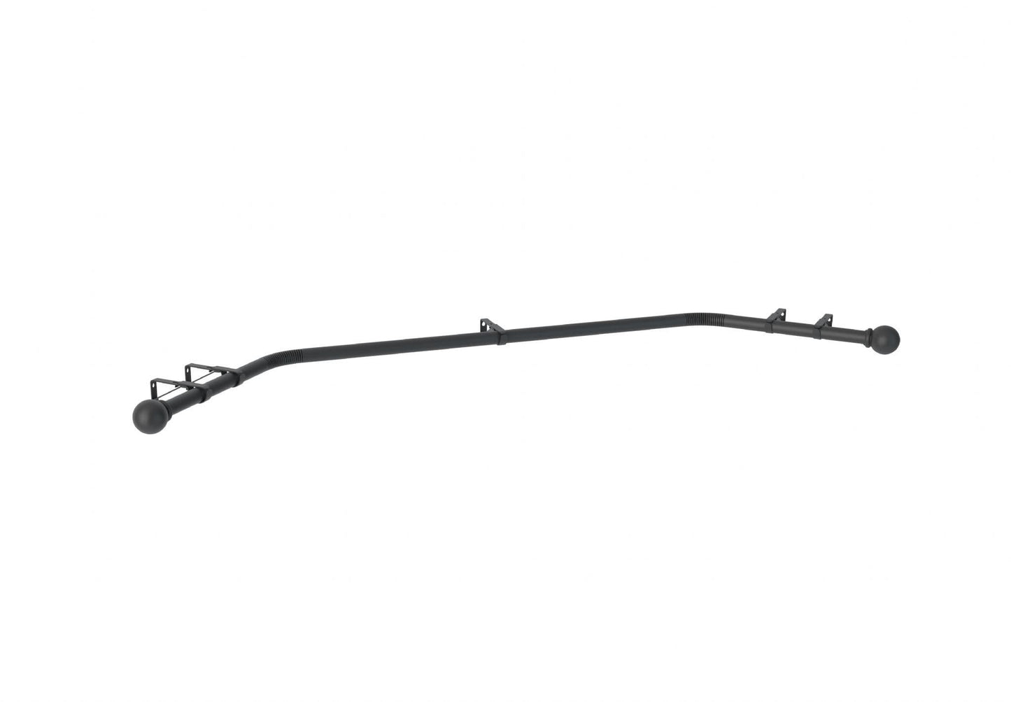 Speedy Ball 28mm 3-Sided Eyelet Bay Window Curtain Pole 400cm - Matt Black