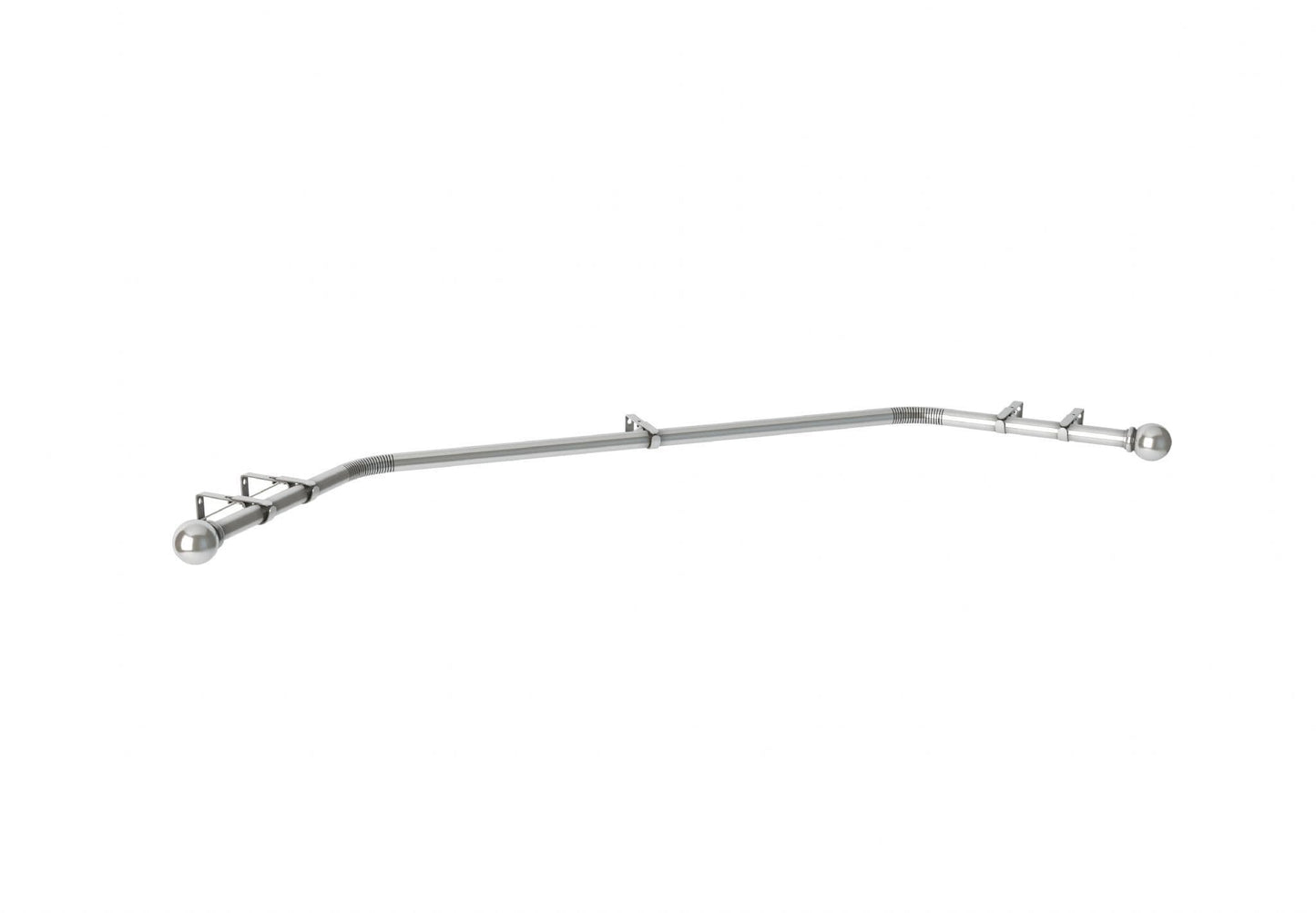 Speedy Ball 28mm 3-Sided Eyelet Bay Window Curtain Pole 400cm - Satin Silver