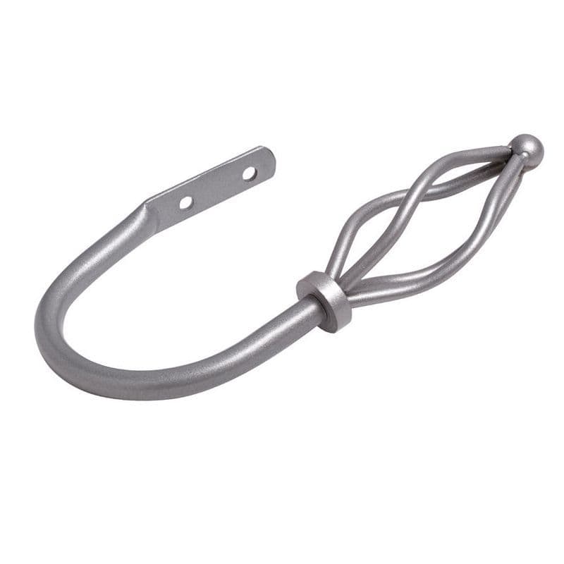 Speedy Crown Metal Curtain Holdbacks (Pair) - Silver