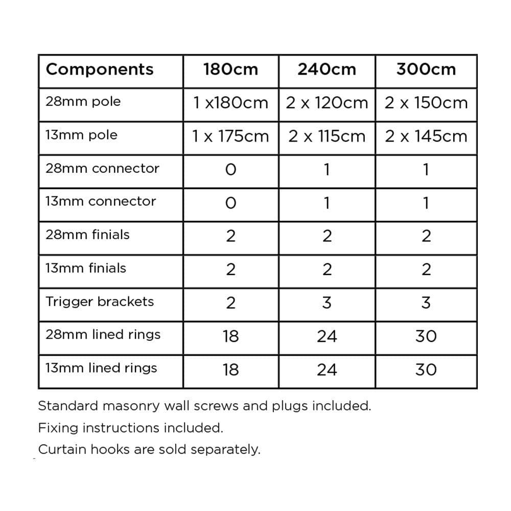 Speedy Dual 13mm/28mm Double Metal Curtain Pole - Satin Silver