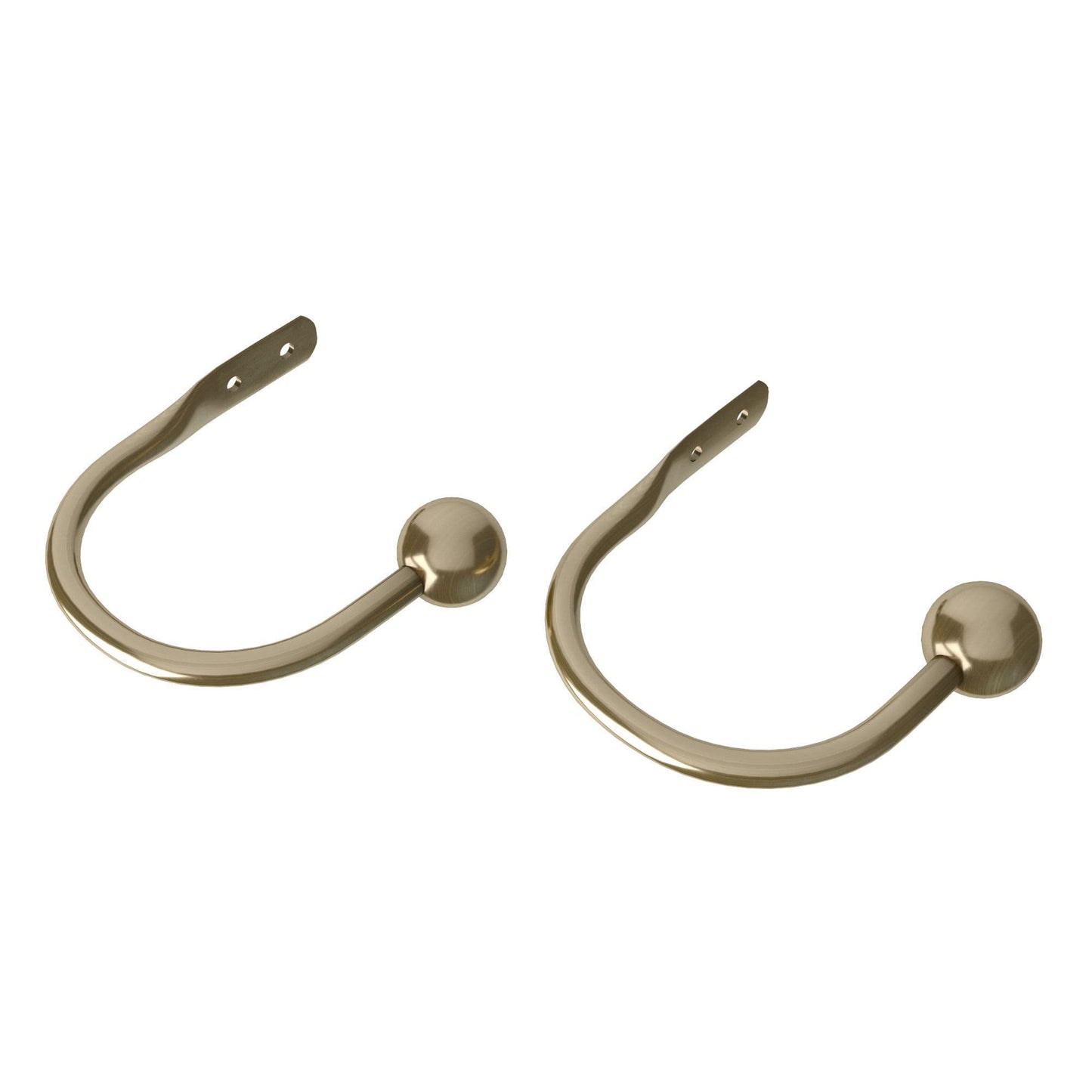 Speedy Finesse Metal Curtain Holdbacks (Pair) - Antique Brass