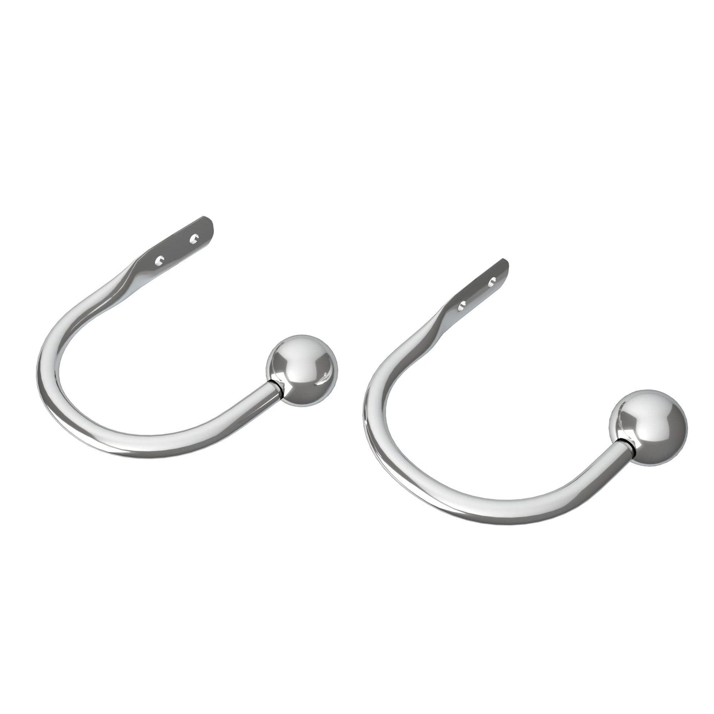 Speedy Finesse Metal Curtain Holdbacks (Pair) - Chrome
