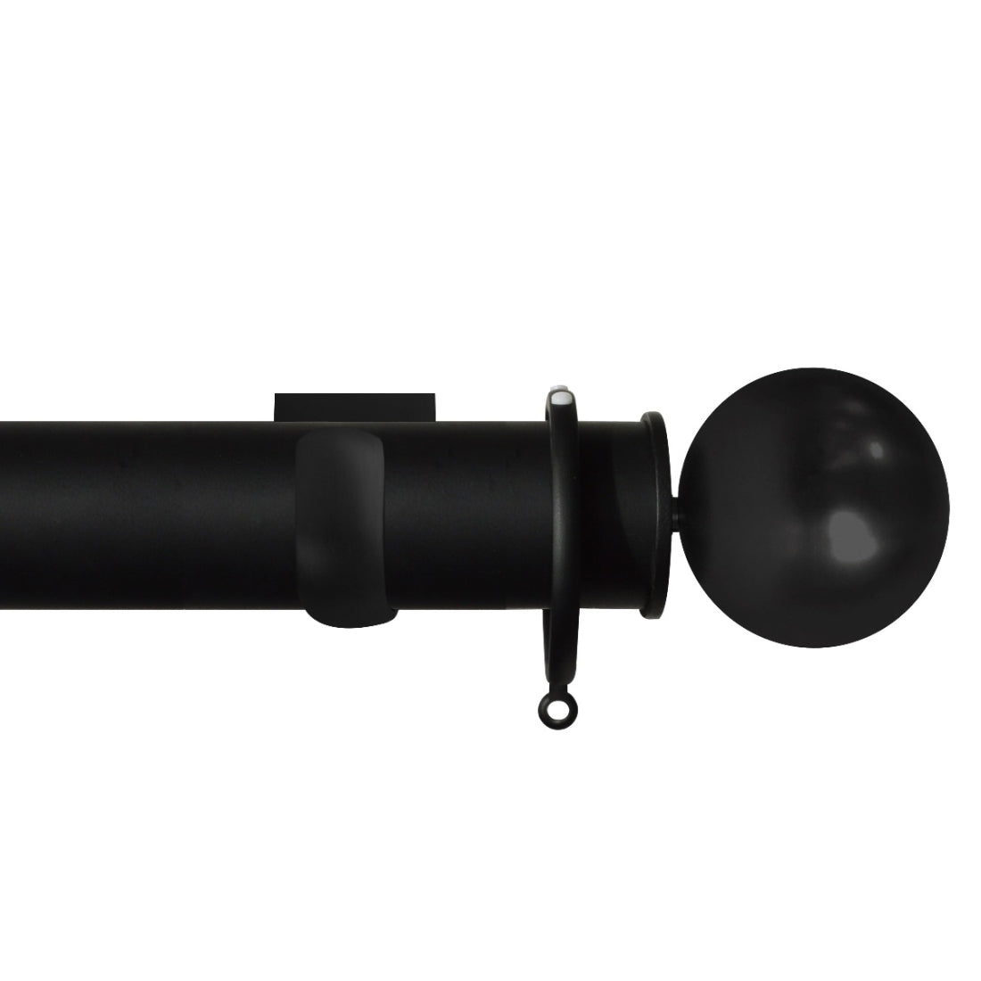 Jones Esquire Sphere 50mm Metal Curtain Pole Finials (Pair) - Carbon Black