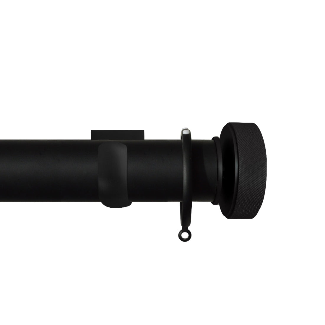 Jones Esquire Etched 50mm Metal Curtain Pole Finials (Pair) - Carbon Black
