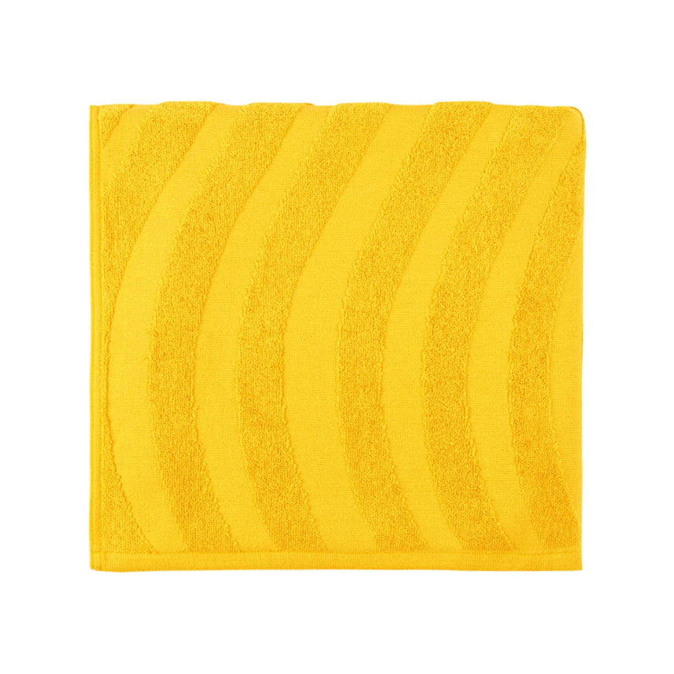 Torres Novas Mar Ondulado Beach Towel - Saffron Yellow