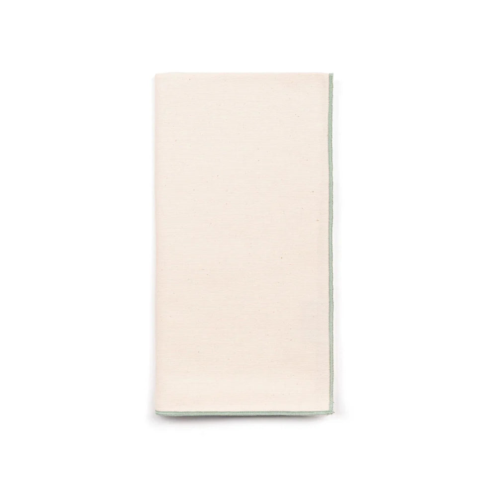 Torres Novas Nazaré Ecru Napkins (Pack of 2) - Green