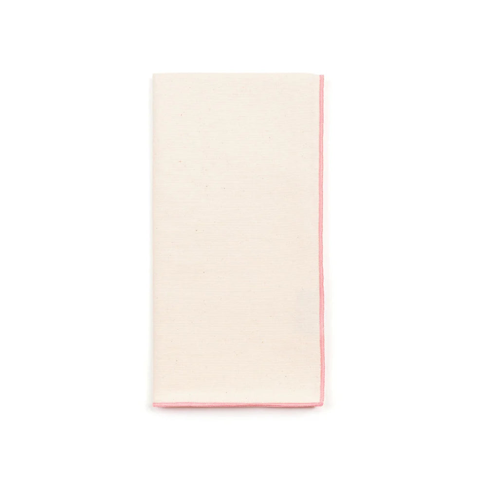 Torres Novas Nazaré Ecru Napkins (Pack of 2) - Pink