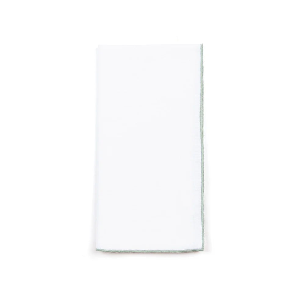 Torres Novas Nazaré White Napkins (Pack of 2) - Green