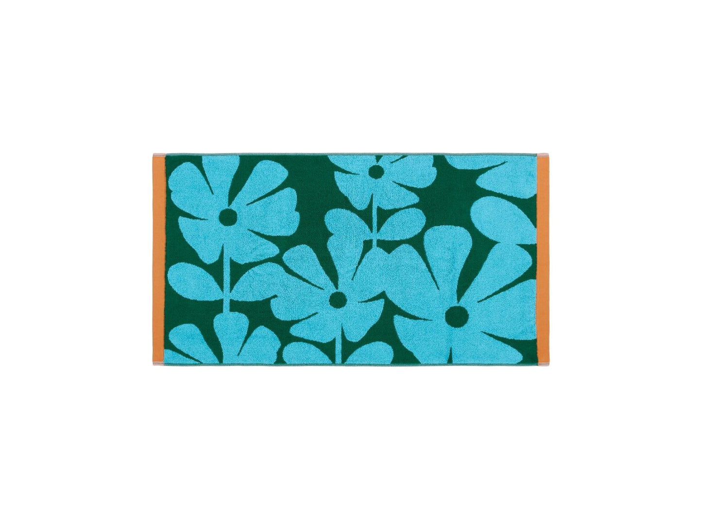Orla Kiely Wildflower Bath Mat - Blue Lagoon