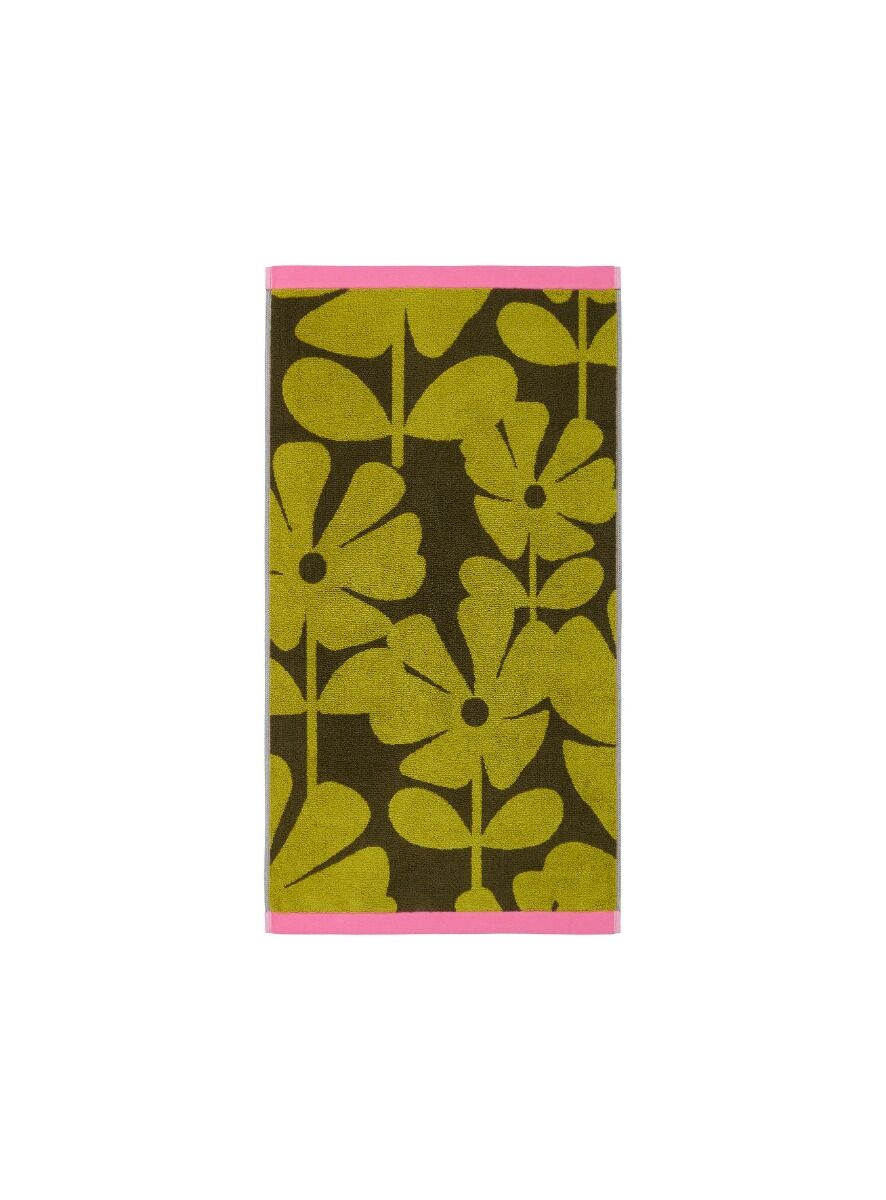 Orla Kiely Wildflower Bath Towels - Yellow/Ochre