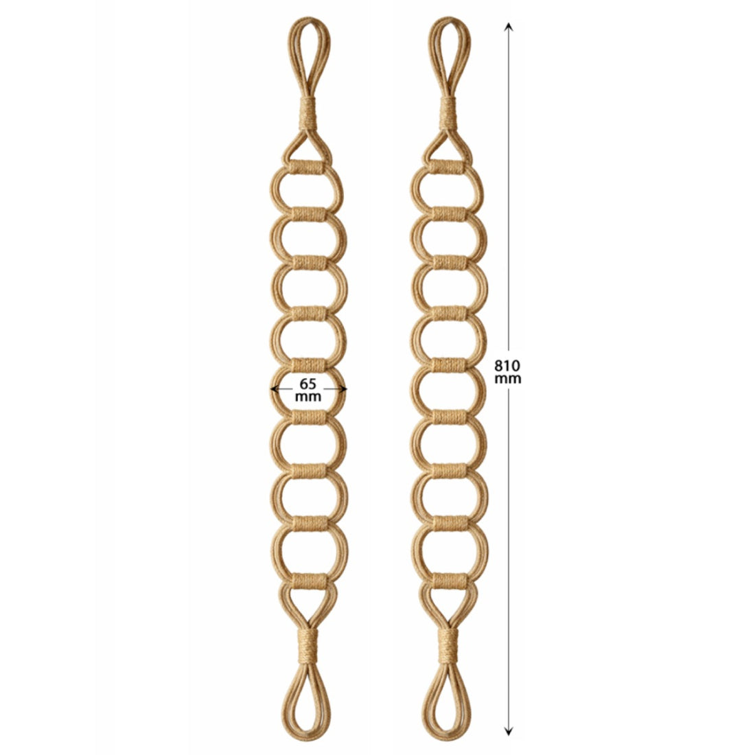 Laura Ashley Ardal Rope Tiebacks (Pair) - Jute