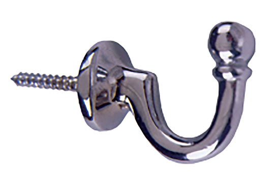 Hallis Ball Metal Curtain Tieback Hooks (Pair) - Chrome