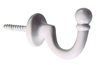 Hallis Ball Metal Curtain Tieback Hooks (Pair) - White
