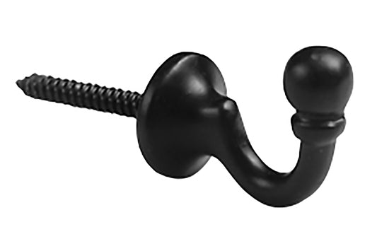 Hallis Ball Metal Curtain Tieback Hooks (Pair) - Black