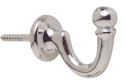 Hallis Ball Metal Curtain Tieback Hooks (Pair) - Nickel