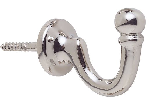 Hallis Ball Metal Curtain Tieback Hooks (Pair) - Nickel