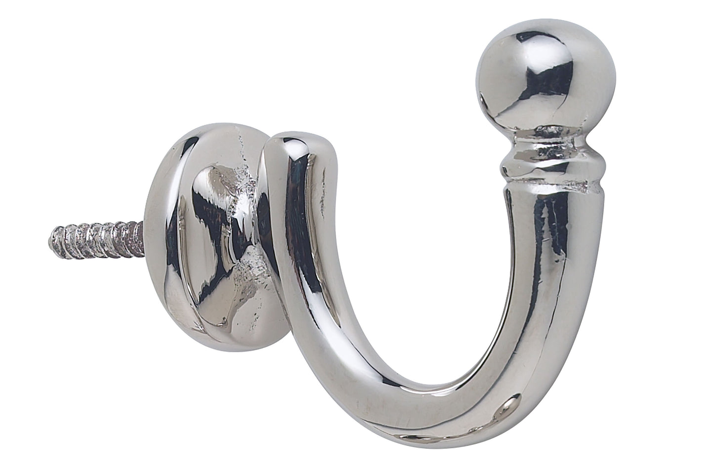 Hallis Extra Large Ball Metal Curtain Tieback Hook - Nickel