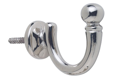 Hallis Extra Large Ball Metal Curtain Tieback Hook - Nickel