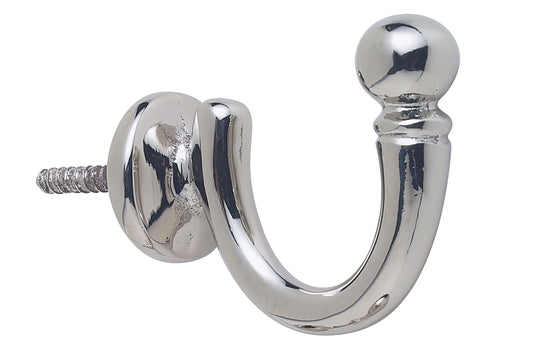Hallis Extra Large Ball Metal Curtain Tieback Hook - Nickel