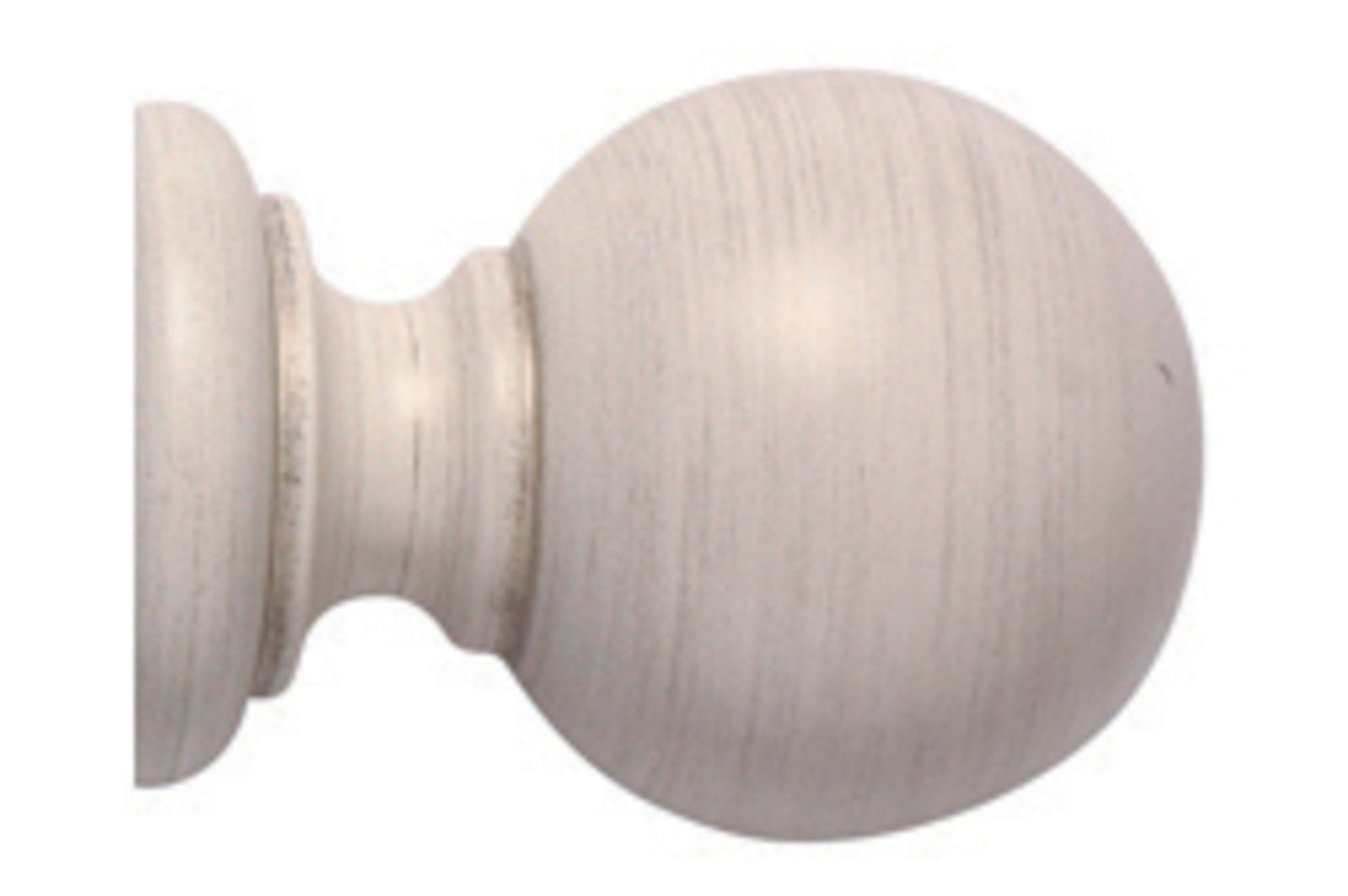 Hallis Modern Country Ball 45mm Wooden Curtain Pole Finial - Brushed Ivory