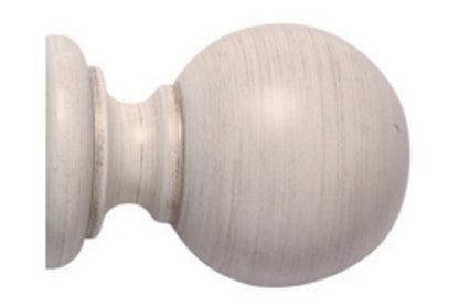 Hallis Modern Country Ball 45mm Wooden Curtain Pole Finial - Brushed Ivory