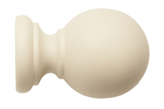 Hallis Modern Country Ball 45mm Wooden Curtain Pole Finial - Pearl
