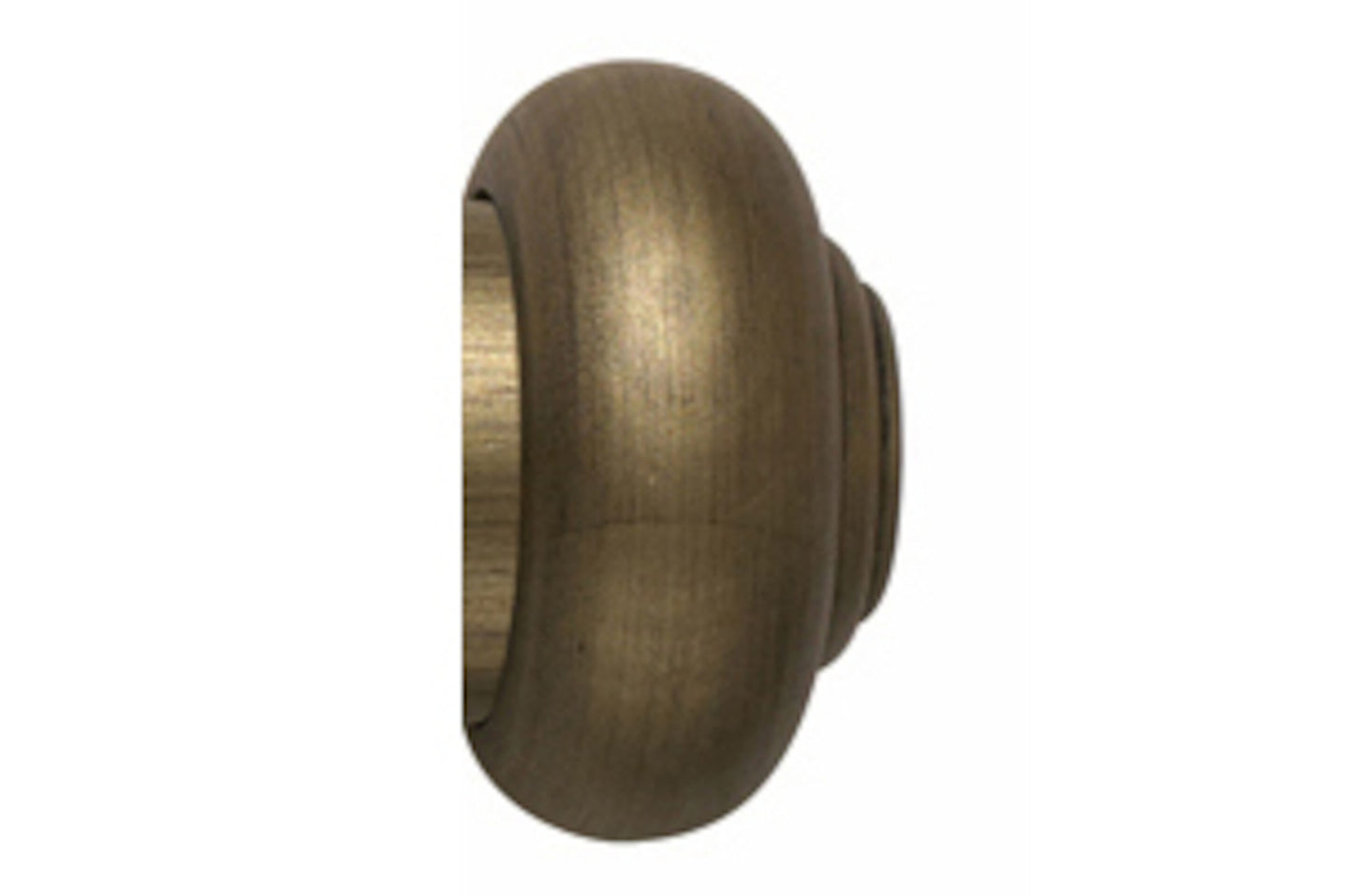 Hallis Modern Country Button 45mm Wooden Curtain Pole Finial - Gold Black