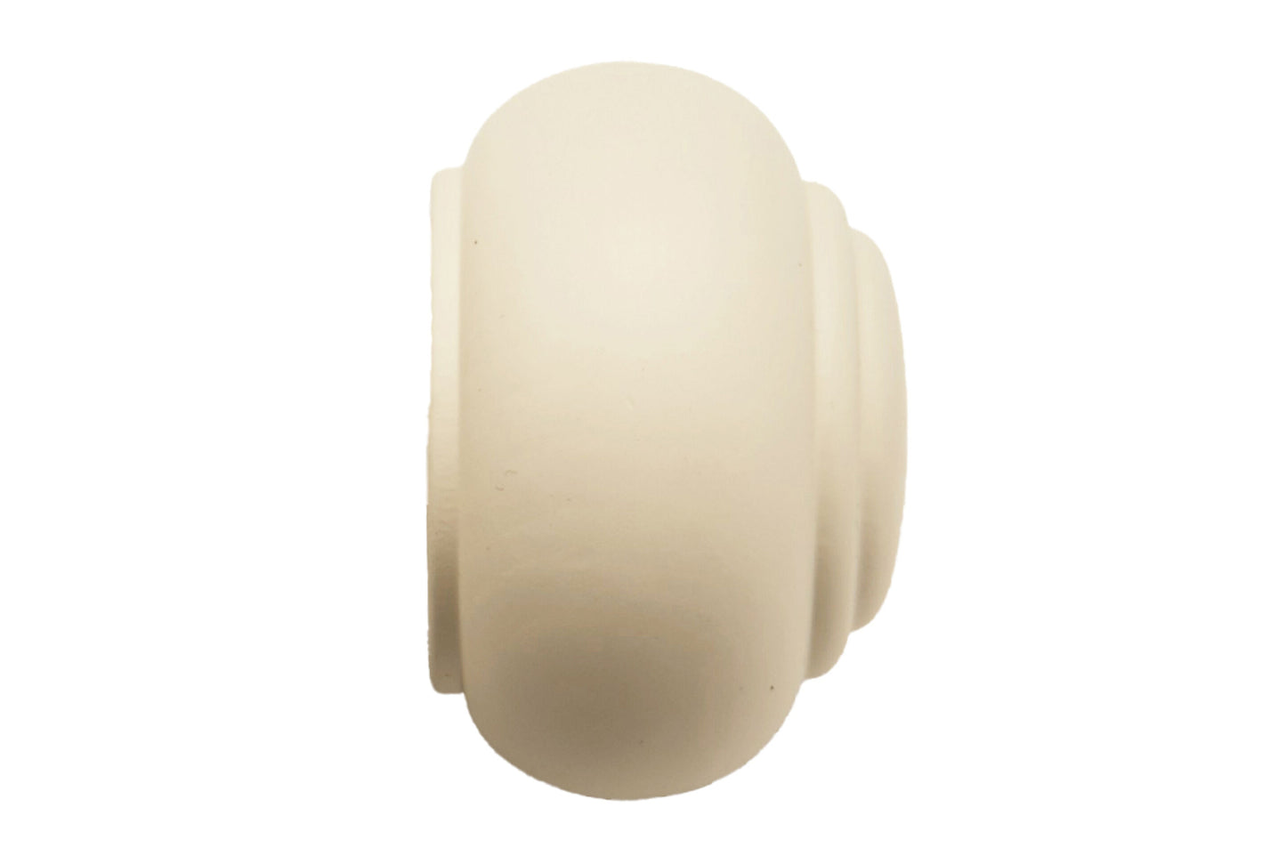 Hallis Modern Country Button 45mm Wooden Curtain Pole Finial - Pearl