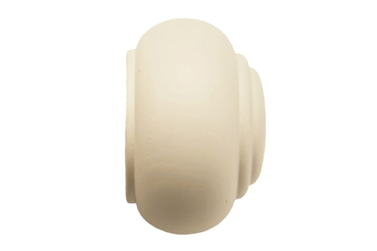 Hallis Modern Country Button 45mm Wooden Curtain Pole Finial - Pearl