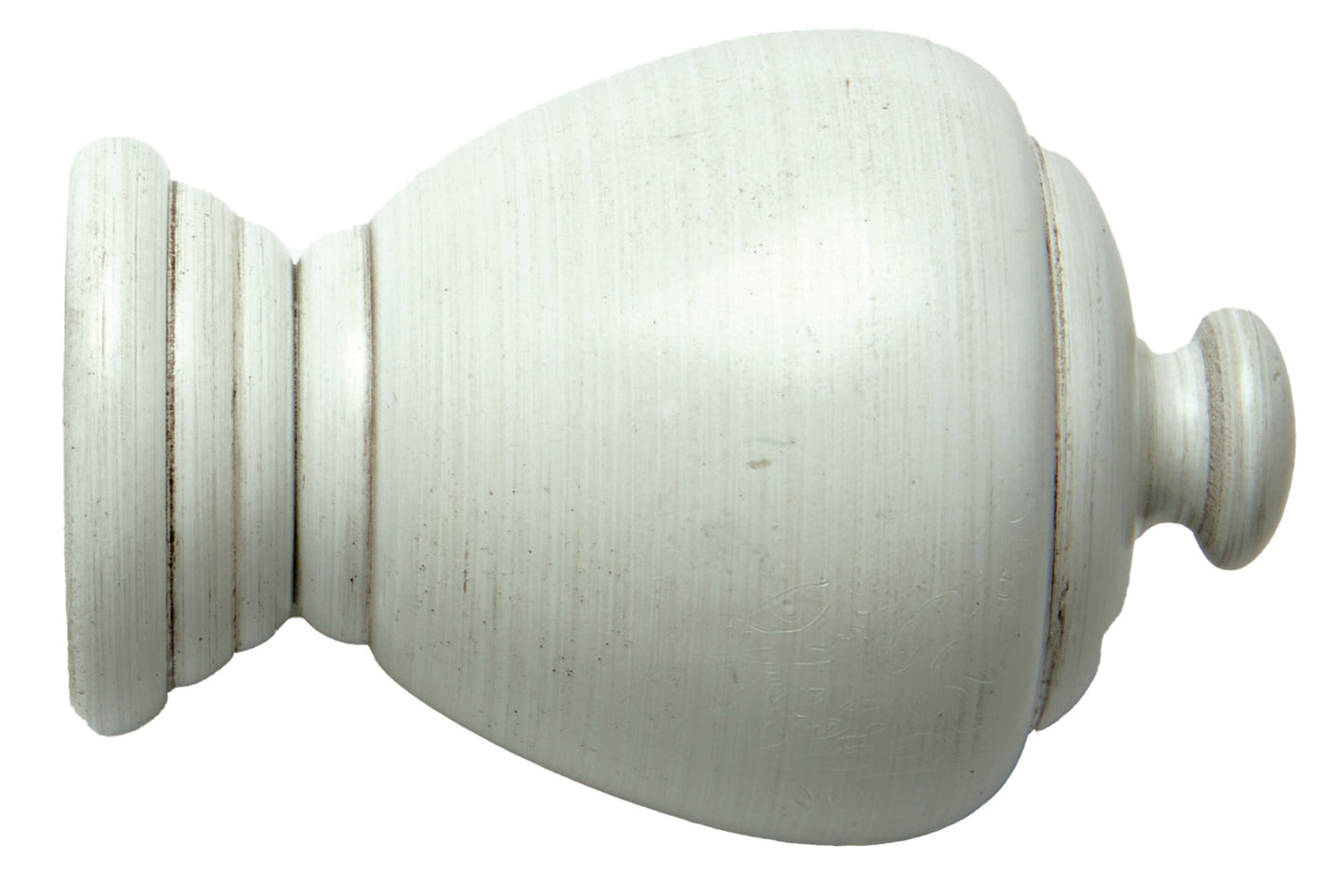 Hallis Modern Country Sugar Pot 45mm Wooden Curtain Pole Finial - Brushed Ivory